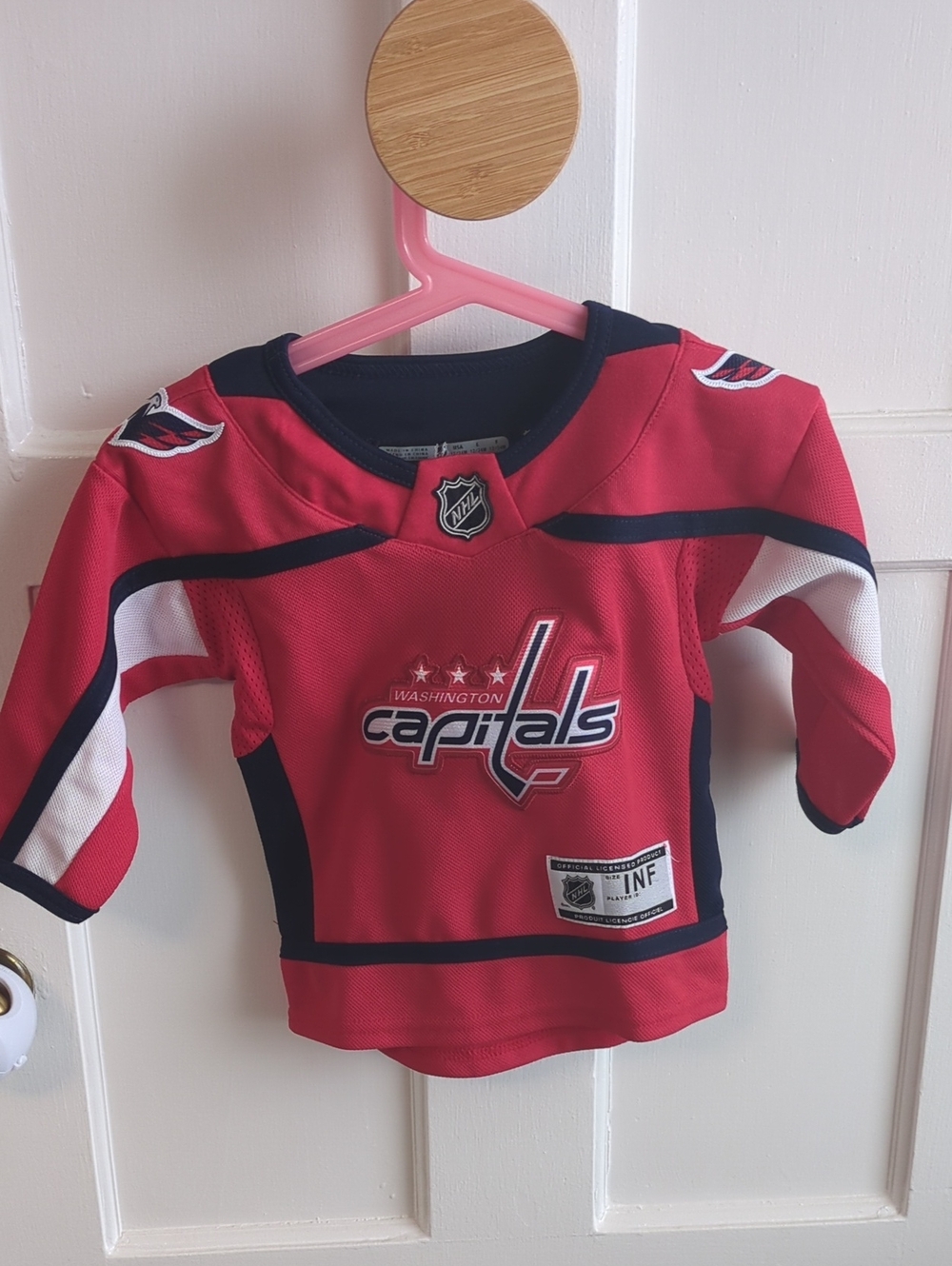 NHL Washington Capitals Red and Navy Kids Jersey Top